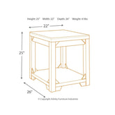 Fregine End Table Ash-T755-3