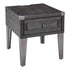 Todoe End Table with USB Ports & Outlets Ash-T901-3