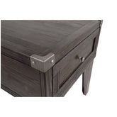 Todoe End Table with USB Ports & Outlets Ash-T901-3