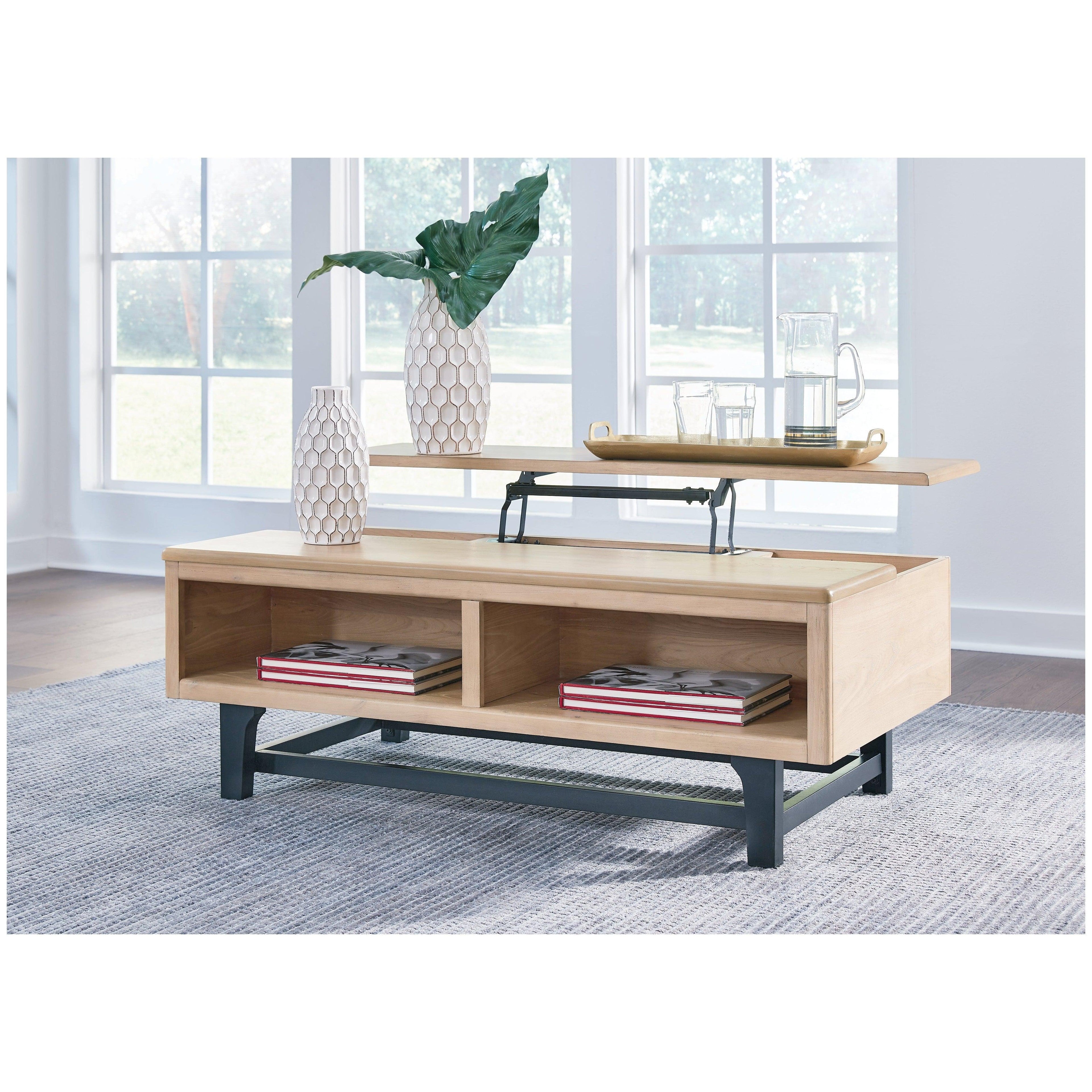 Freslowe Lift-Top Coffee Table Ash-T931-9