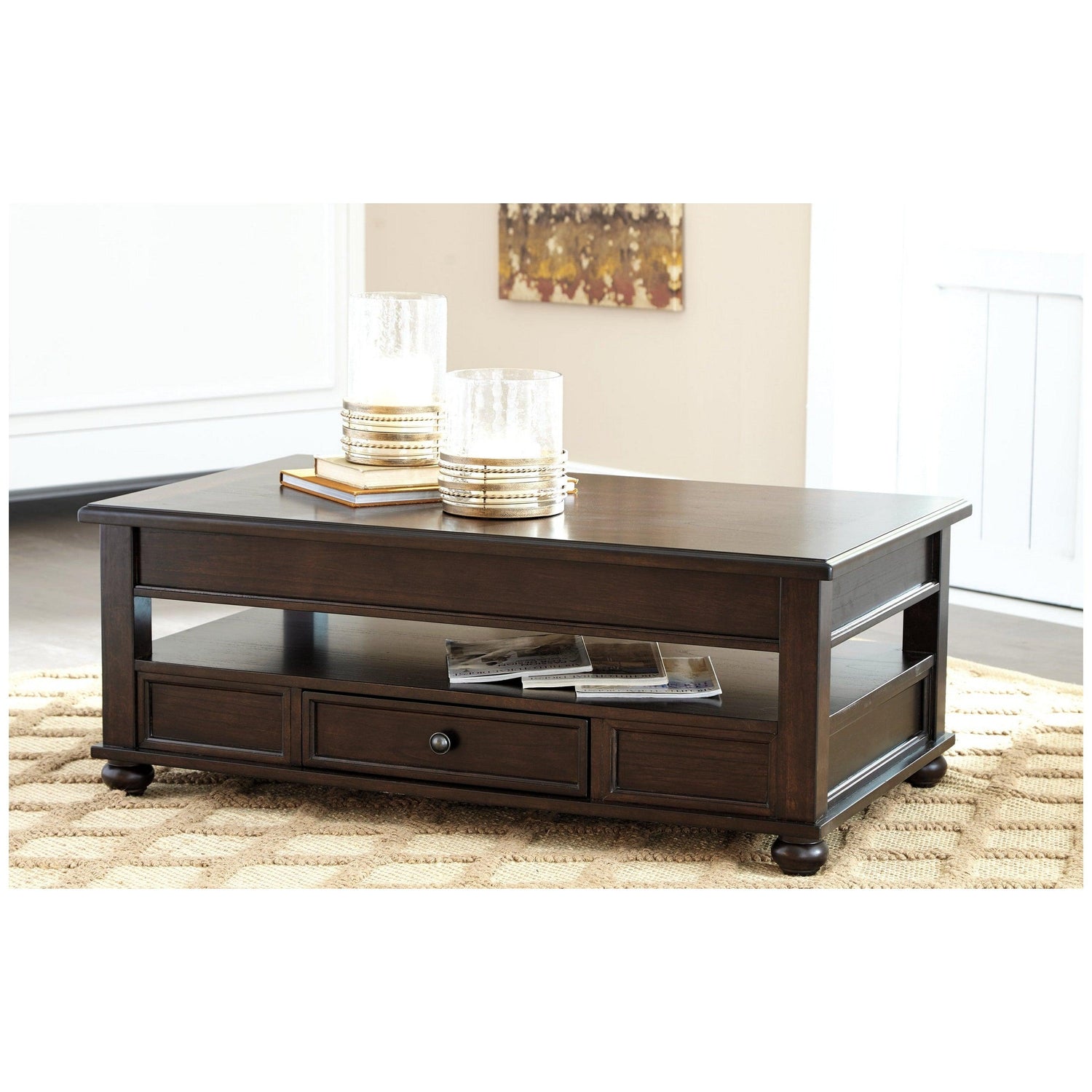 Barilanni Coffee Table with Lift Top Ash-T934-9