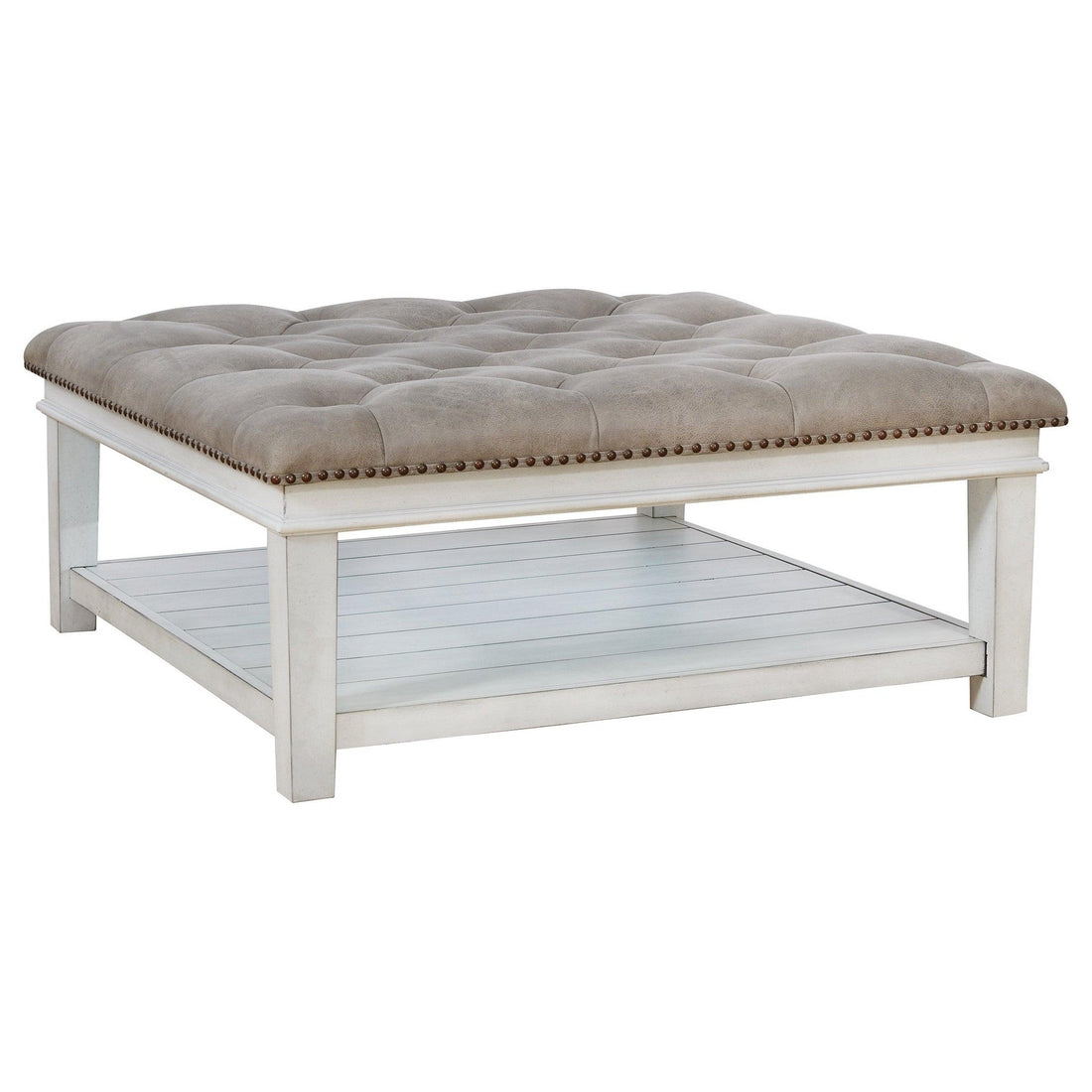 Kanwyn Upholstered Ottoman Coffee Table Ash-T937-21