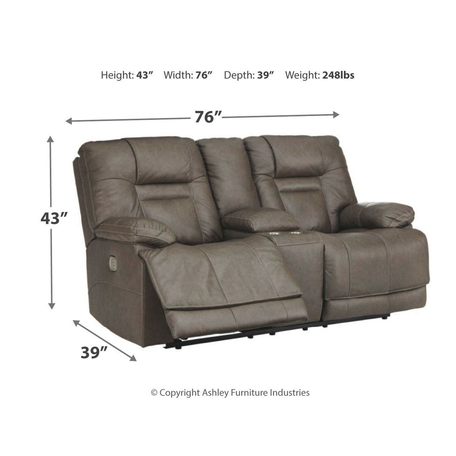 Wurstrow Power Reclining Sofa and Loveseat Ash-U54602U1