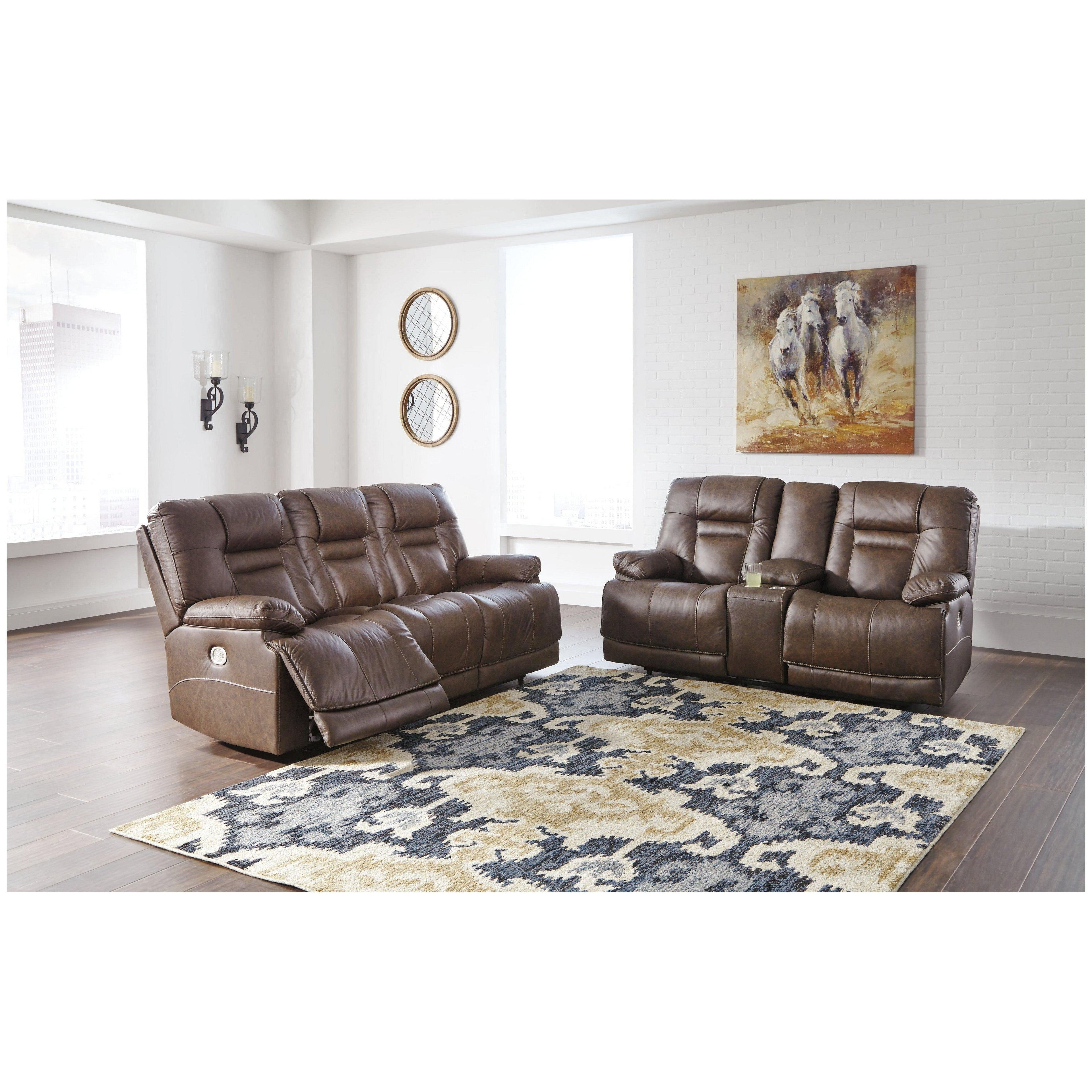 Wurstrow Power Reclining Loveseat Ash-U5460318