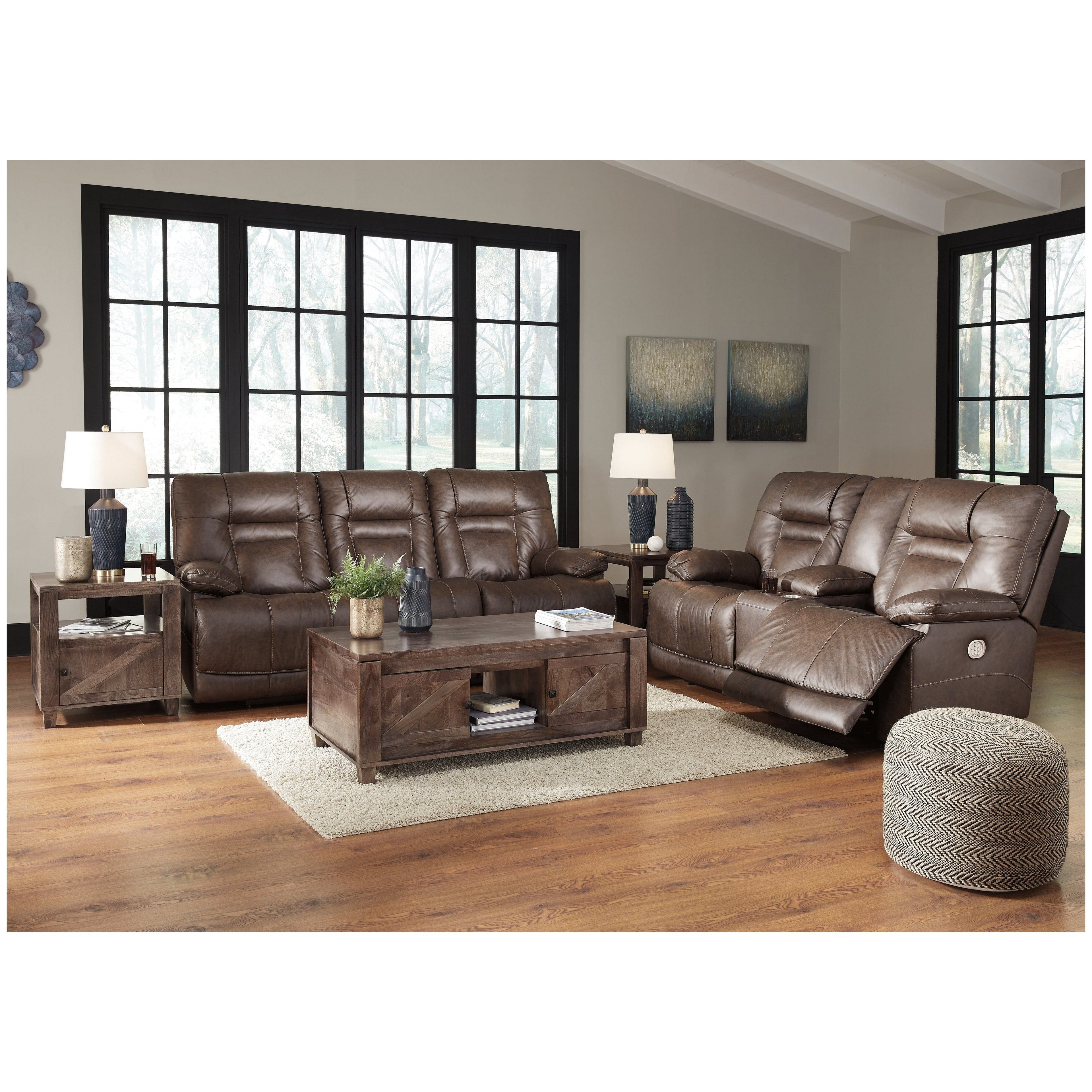 Wurstrow Power Reclining Sofa and Loveseat Ash-U54603U1