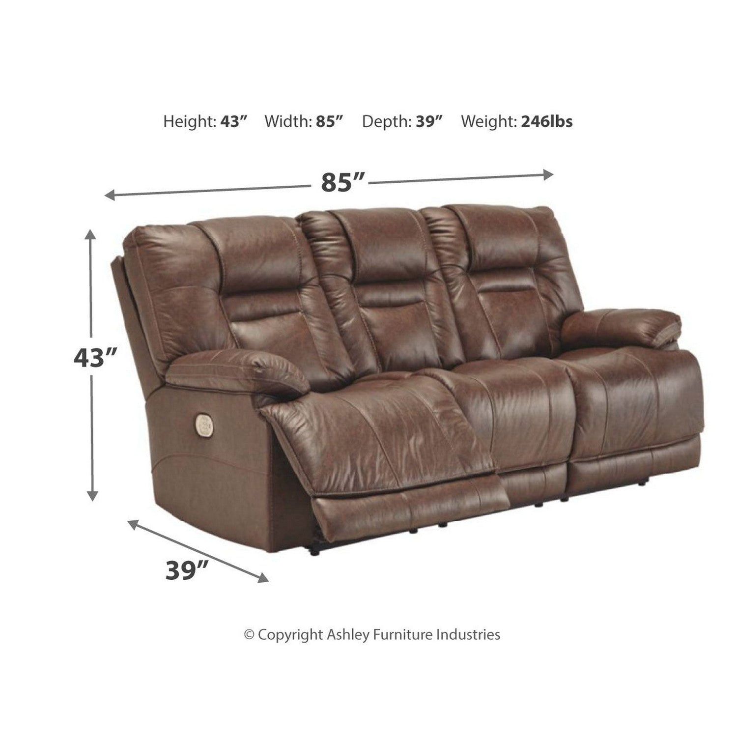 Wurstrow Power Reclining Sofa and Loveseat Ash-U54603U1