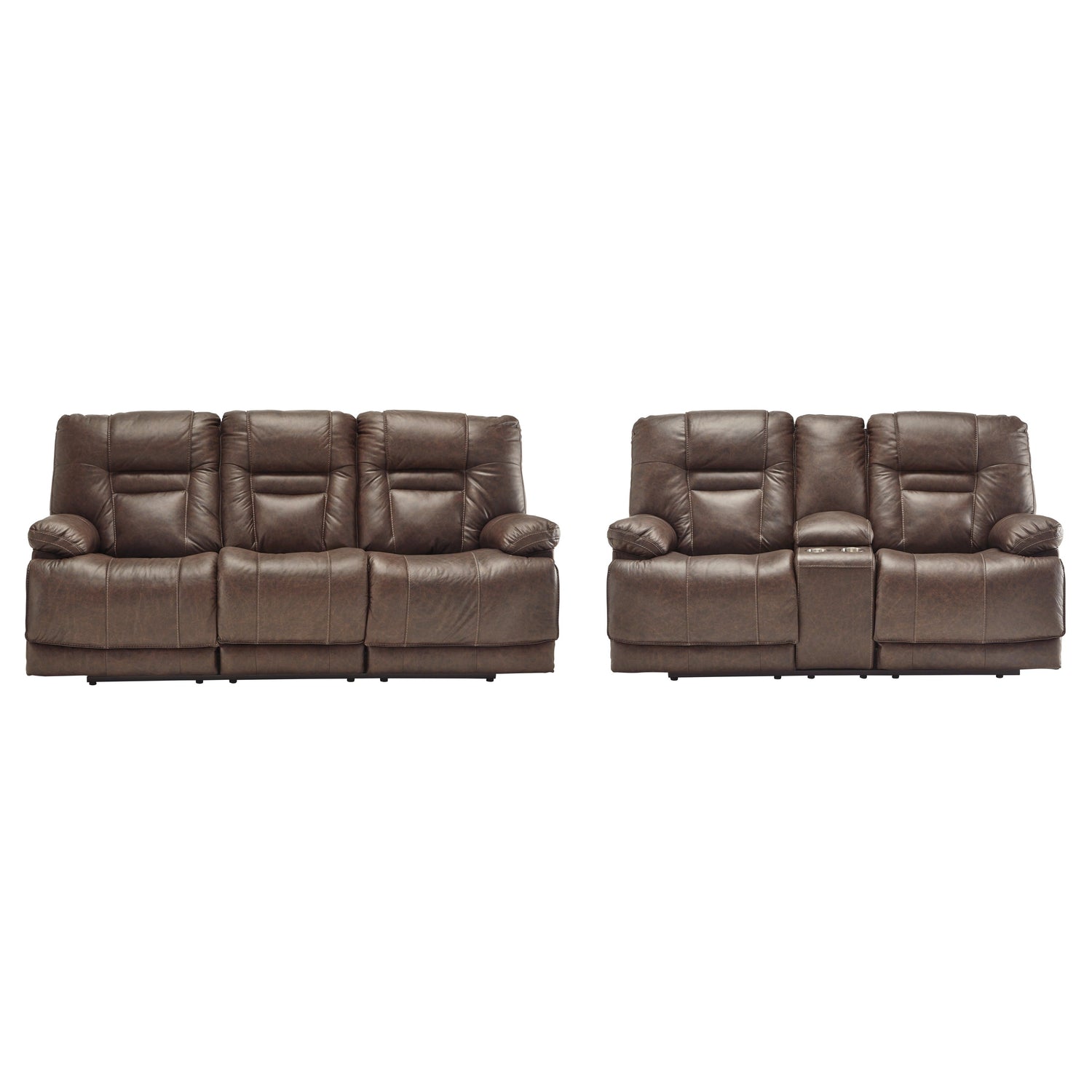 Wurstrow Power Reclining Sofa and Loveseat Ash-U54603U1