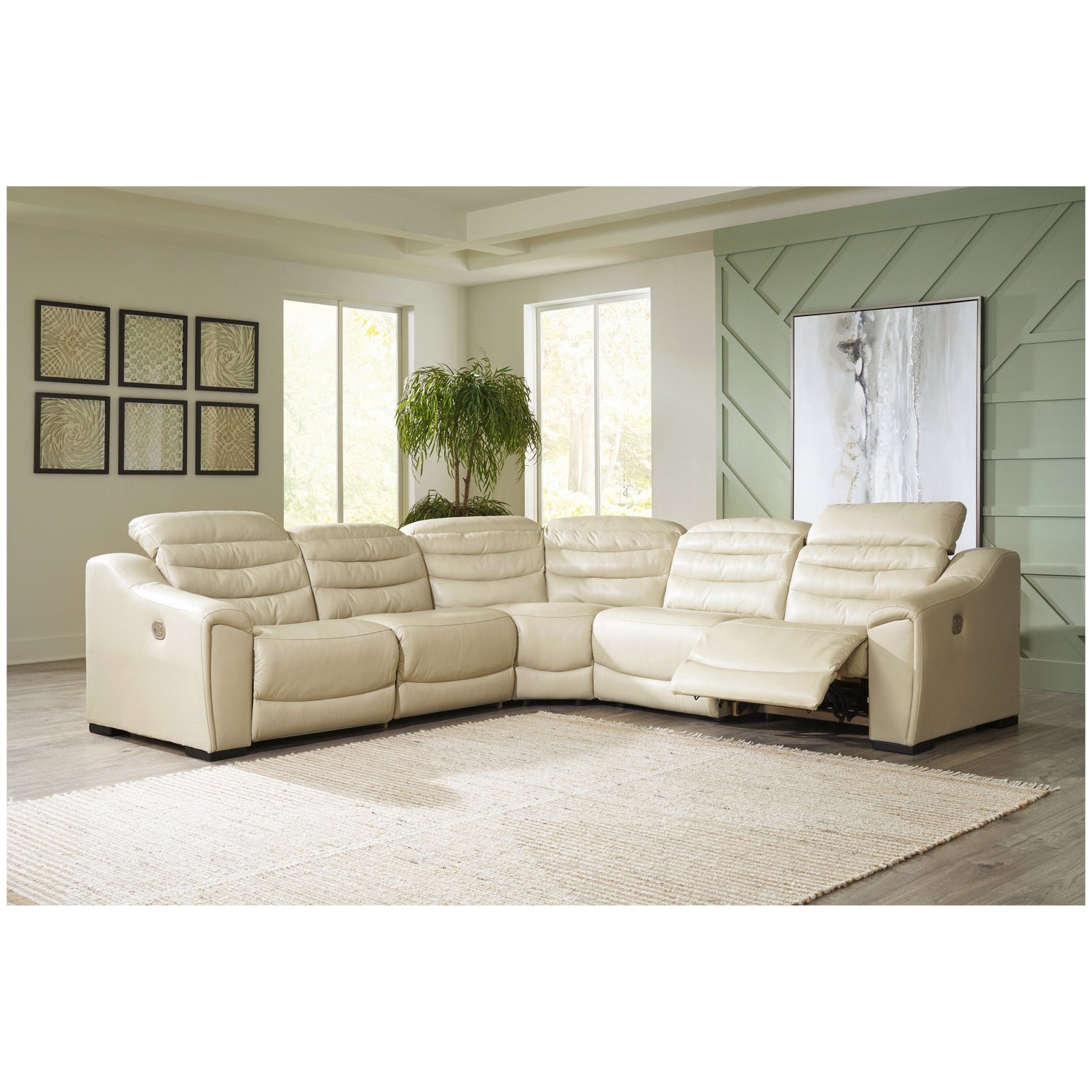 Center Line 7-Piece Power Reclining Sectional Ash-U63404S7