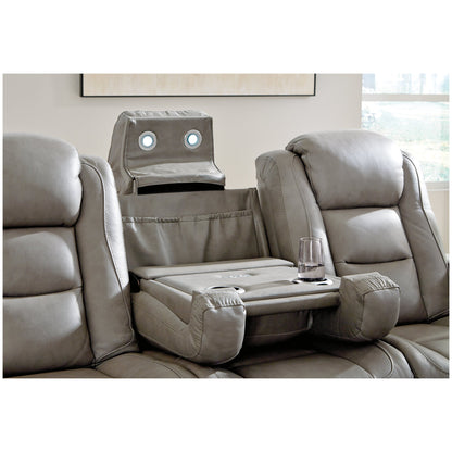 The Man-Den Power Reclining Sofa and Loveseat Ash-U85305U1