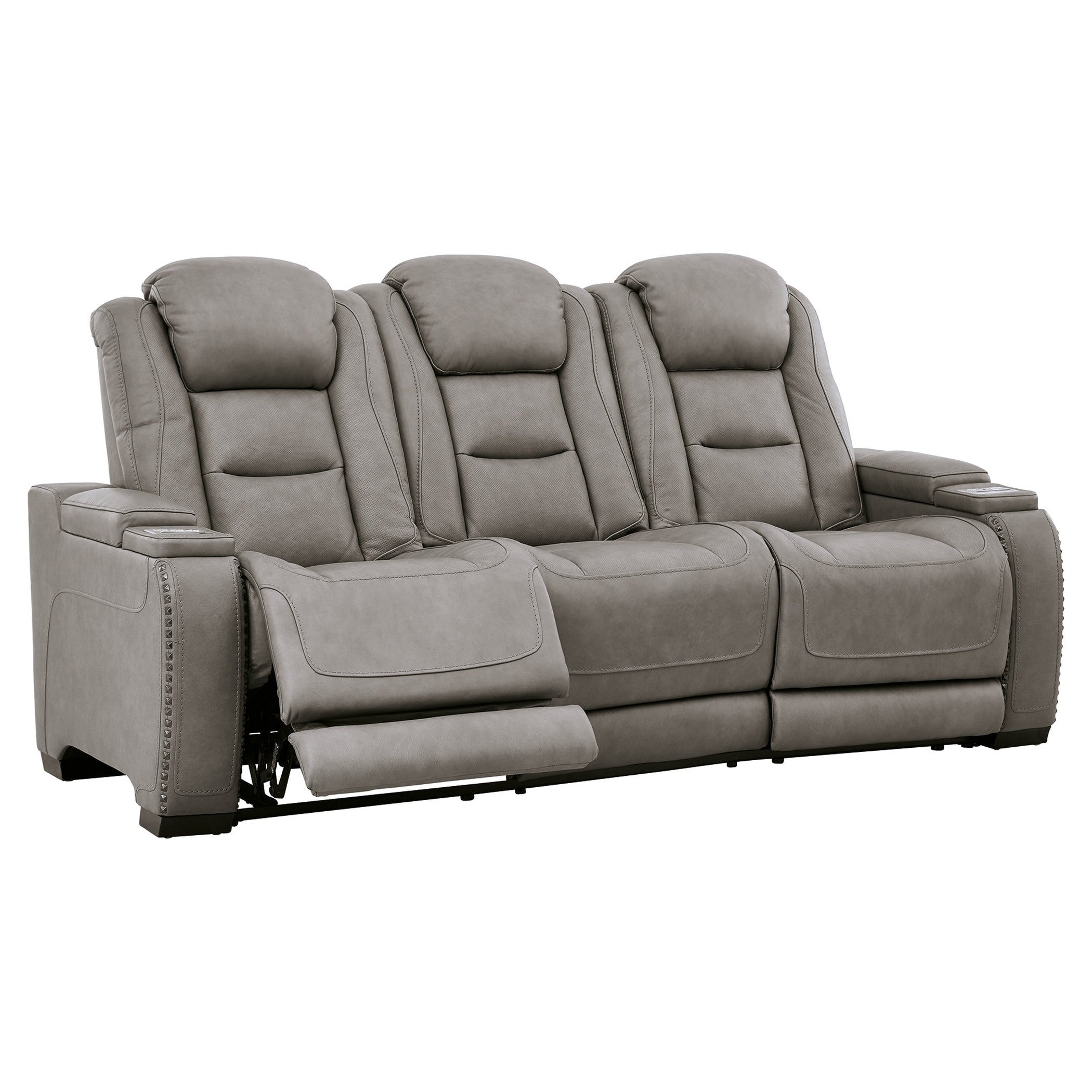 The Man-Den Power Reclining Sofa and Loveseat Ash-U85305U1