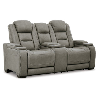 The Man-Den Power Reclining Sofa and Loveseat Ash-U85305U1