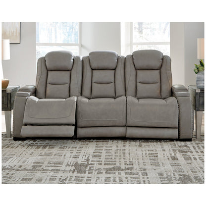 The Man-Den Power Reclining Sofa and Loveseat Ash-U85305U1