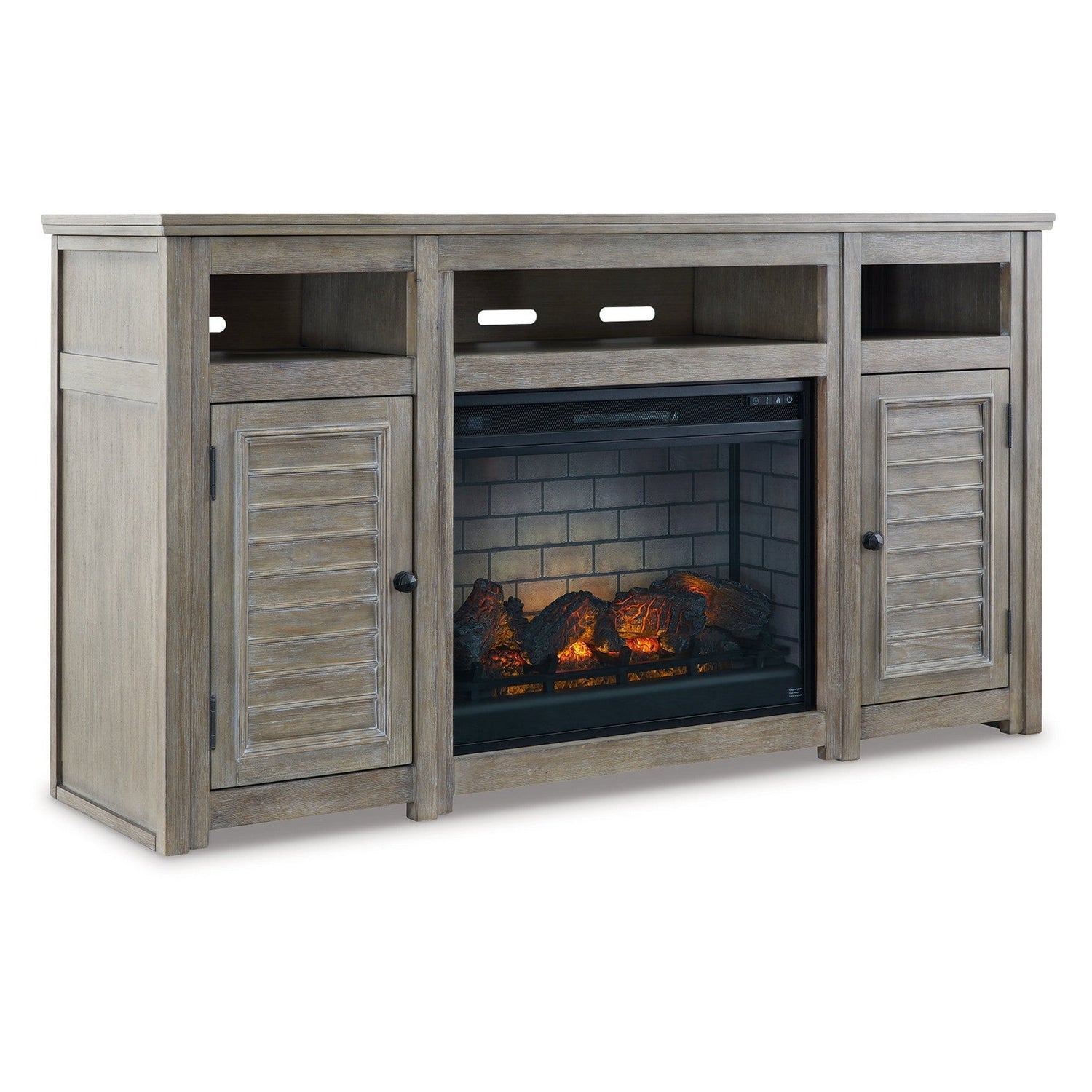 Moreshire 72&quot; TV Stand with Electric Fireplace Ash-W659W1