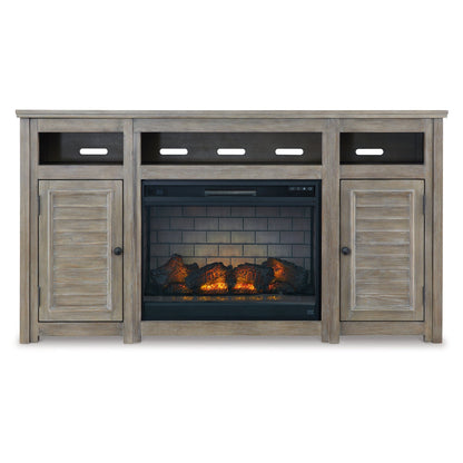 Moreshire 72&quot; TV Stand with Electric Fireplace Ash-W659W1