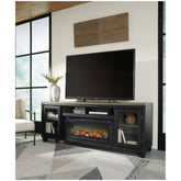 Foyland 83" TV Stand with Electric Fireplace Ash-W989W1