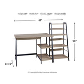 Soho Home Office Desk and Shelf Ash-Z1411838