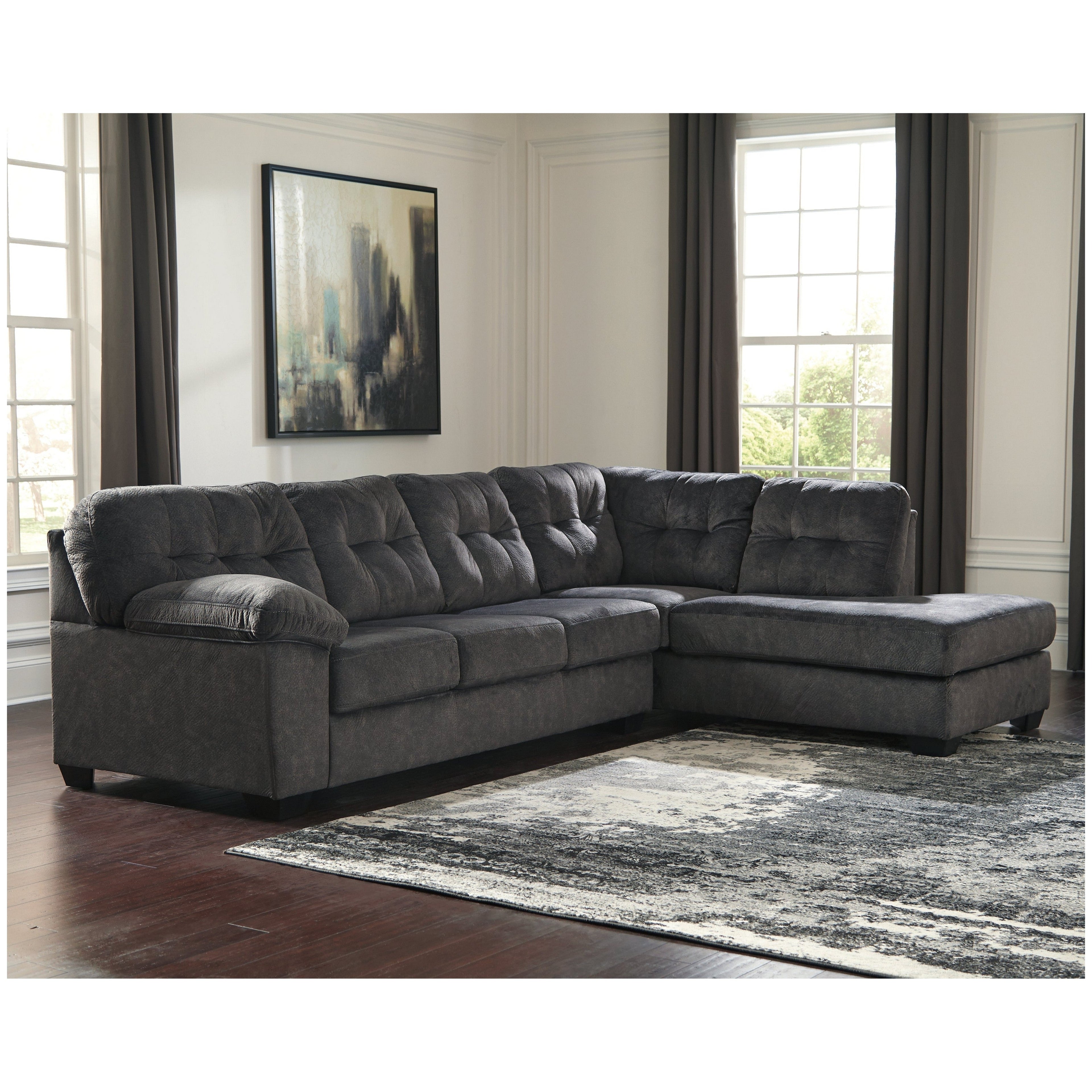 Accrington 2-Piece Sectional with Ottoman - Ash-70509U2 - Underkut