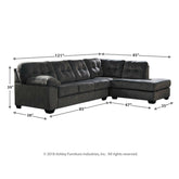 Accrington 2-Piece Sectional with Ottoman - Ash-70509U2 - Underkut