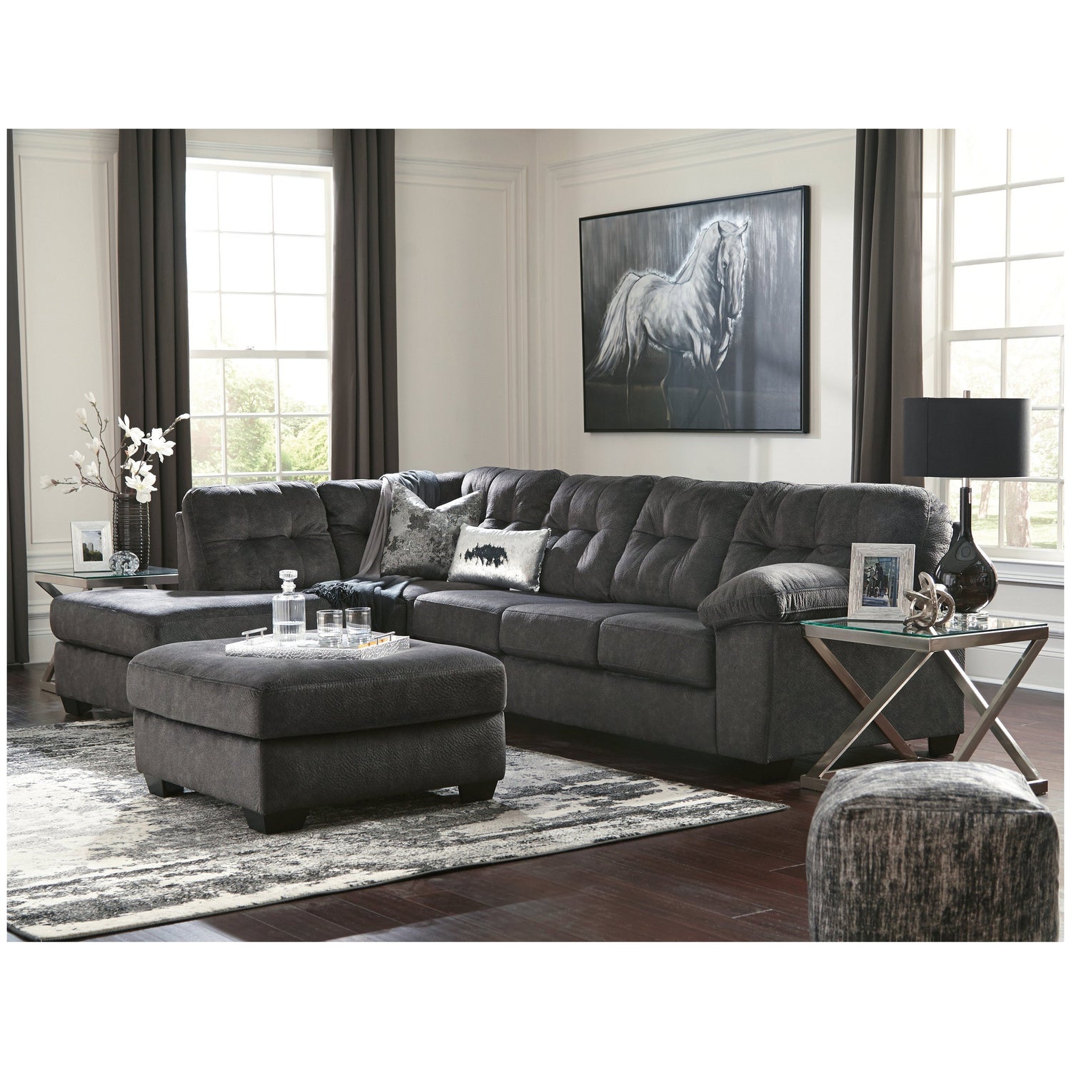 Accrington 2-Piece Sectional with Ottoman - Ash-70509U3 - Underkut