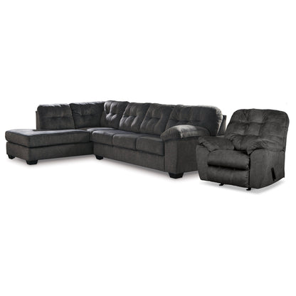 Accrington 2-Piece Sectional with Recliner - Ash-70509U8 - Underkut