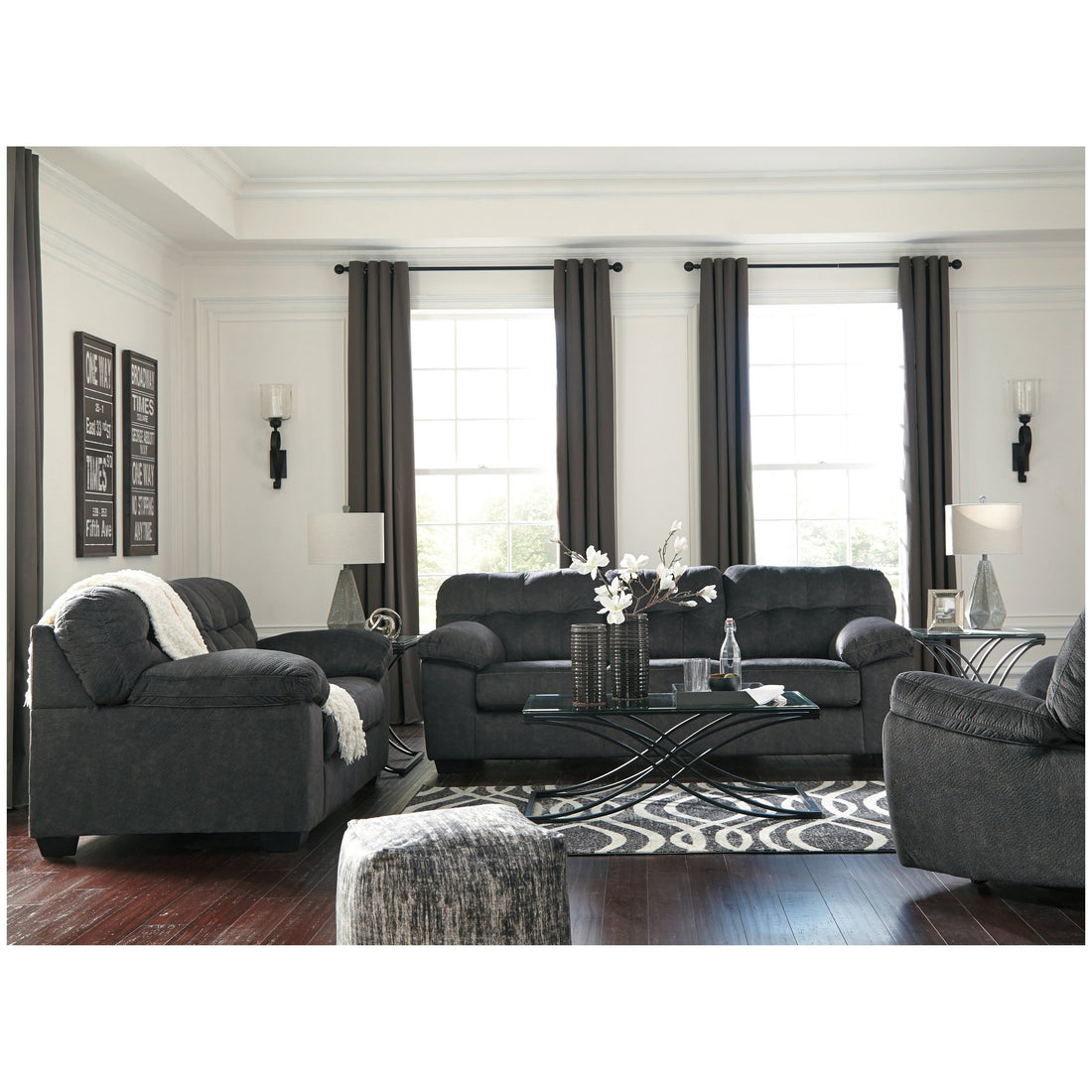 Accrington Sofa and Loveseat with Recliner - Ash-70509U4 - Underkut