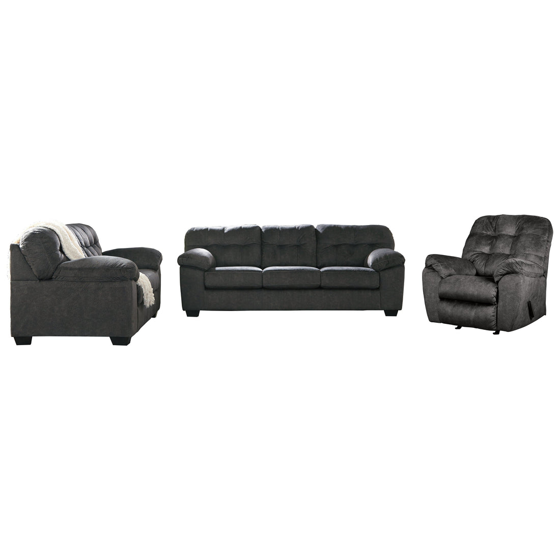 Accrington Sofa and Loveseat with Recliner - Ash-70509U4 - Underkut