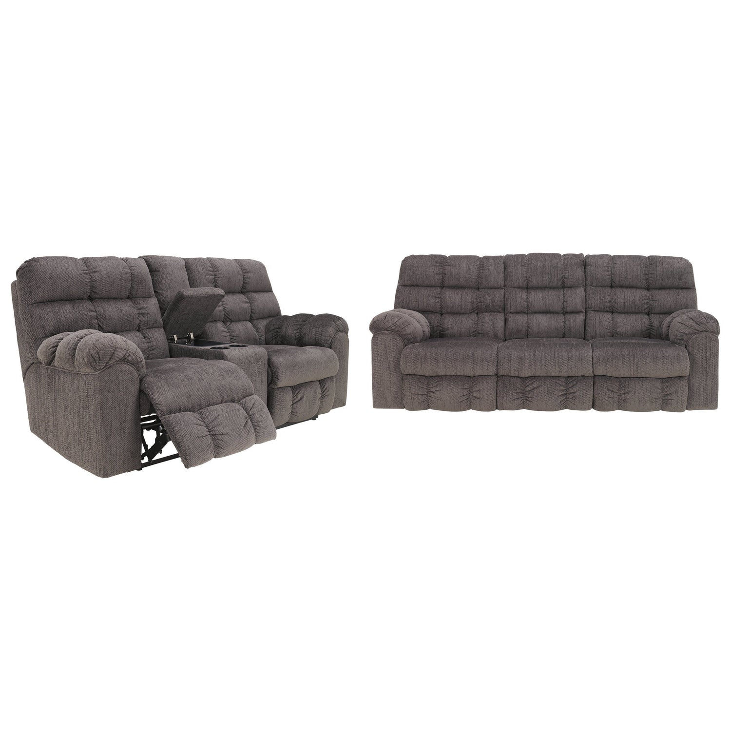 Acieona Reclining Sofa with Loveseat - Ash-58300U2 - Underkut