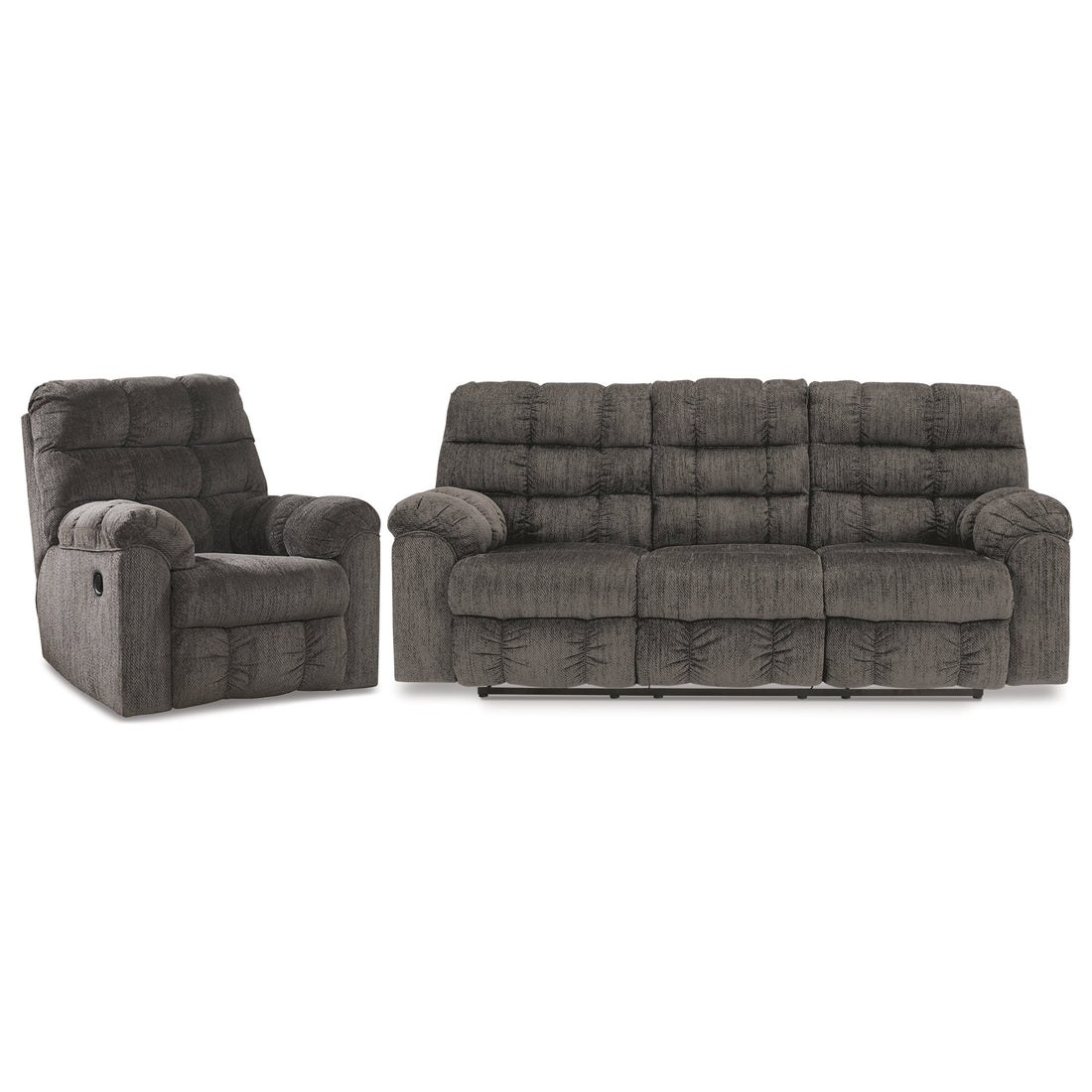 Acieona Reclining Sofa with Recliner - Ash-58300U1 - Underkut