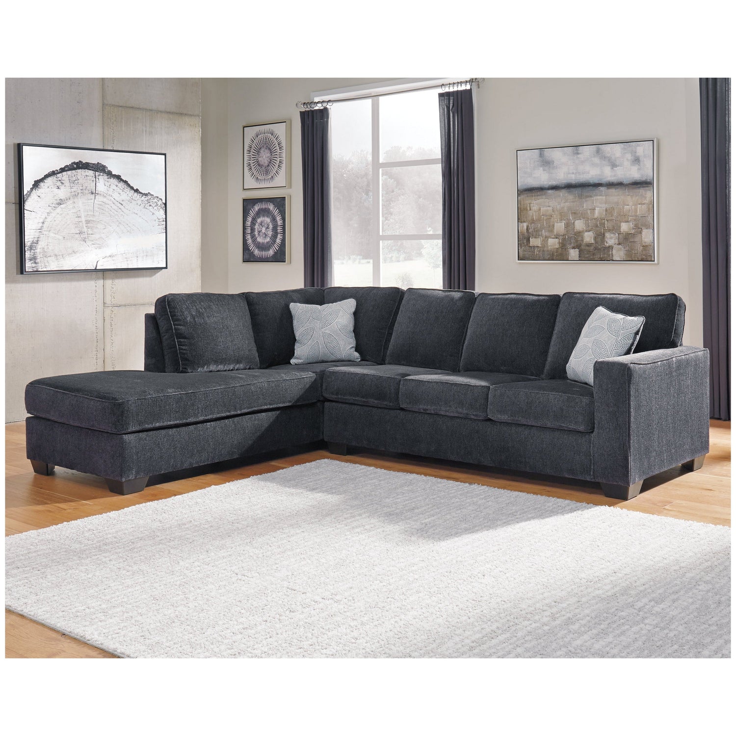 Altari 2-Piece Sectional with Chaise - Ash-87213S1 - Underkut