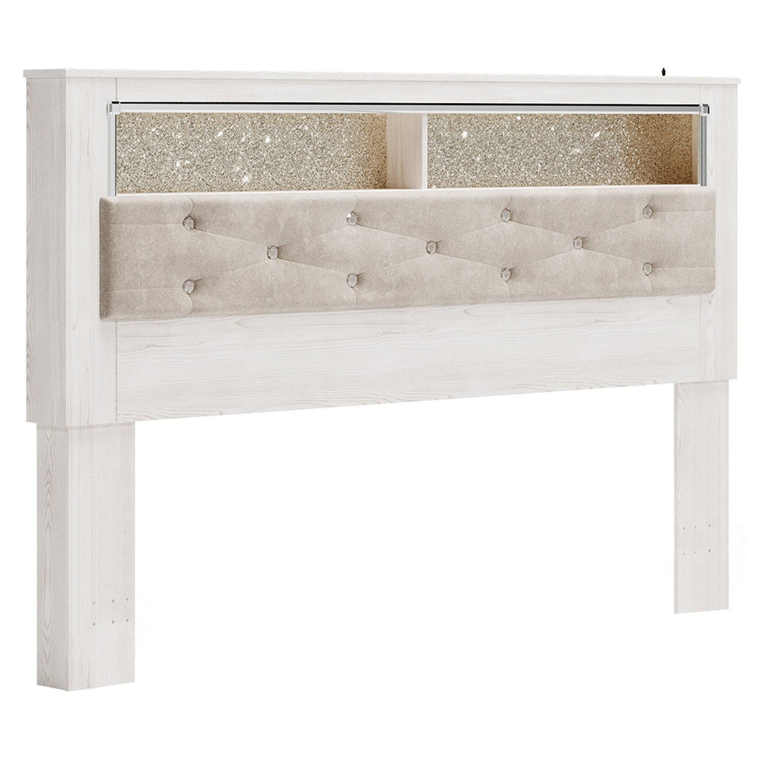 Altyra Upholstered Panel Bookcase Headboard - Ash-B2640-69 - Underkut