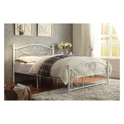 FULL METAL PLATFORM BED, WHITE 2021FW-1