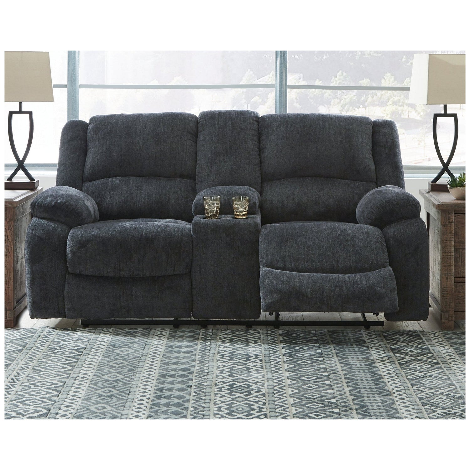 Draycoll Reclining Loveseat with Console