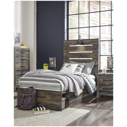 Drystan Panel Bed with 4 Storage Drawers