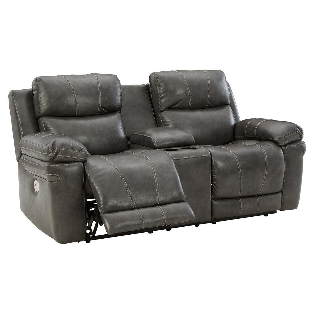 Edmar Power Reclining Loveseat with Console Ash-U6480618