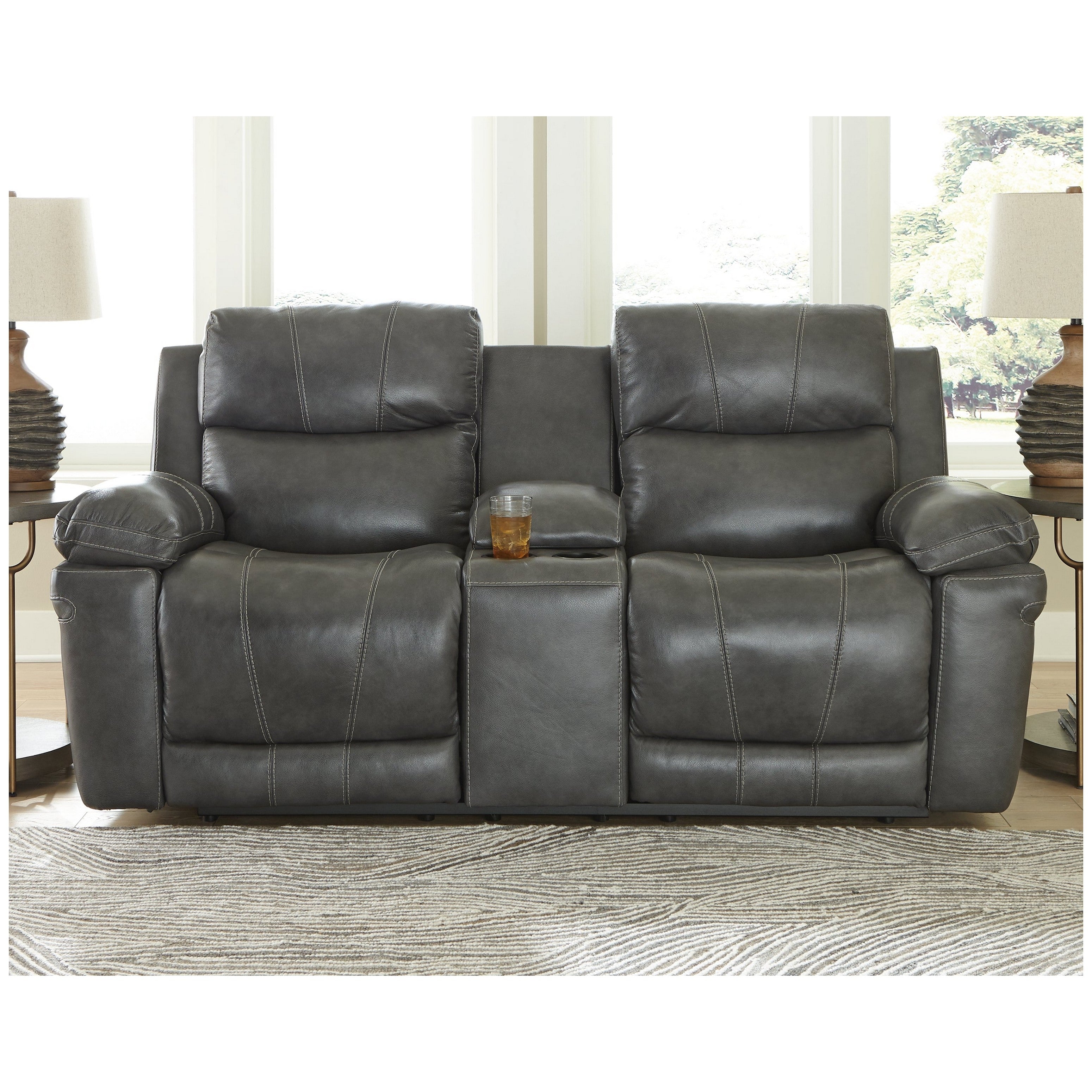 Edmar Power Reclining Loveseat with Console