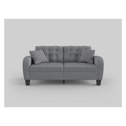 SOFA, 2 PILLOWS, GREY 100% POLYESTER 8202GRY-3