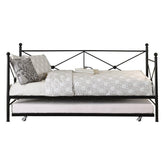 DAYBED W/TRUNDLE, BLK PWDR COAT 4964BK-NT