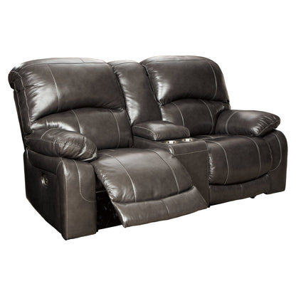 Hallstrung Power Reclining Loveseat with Console Ash-U5240318
