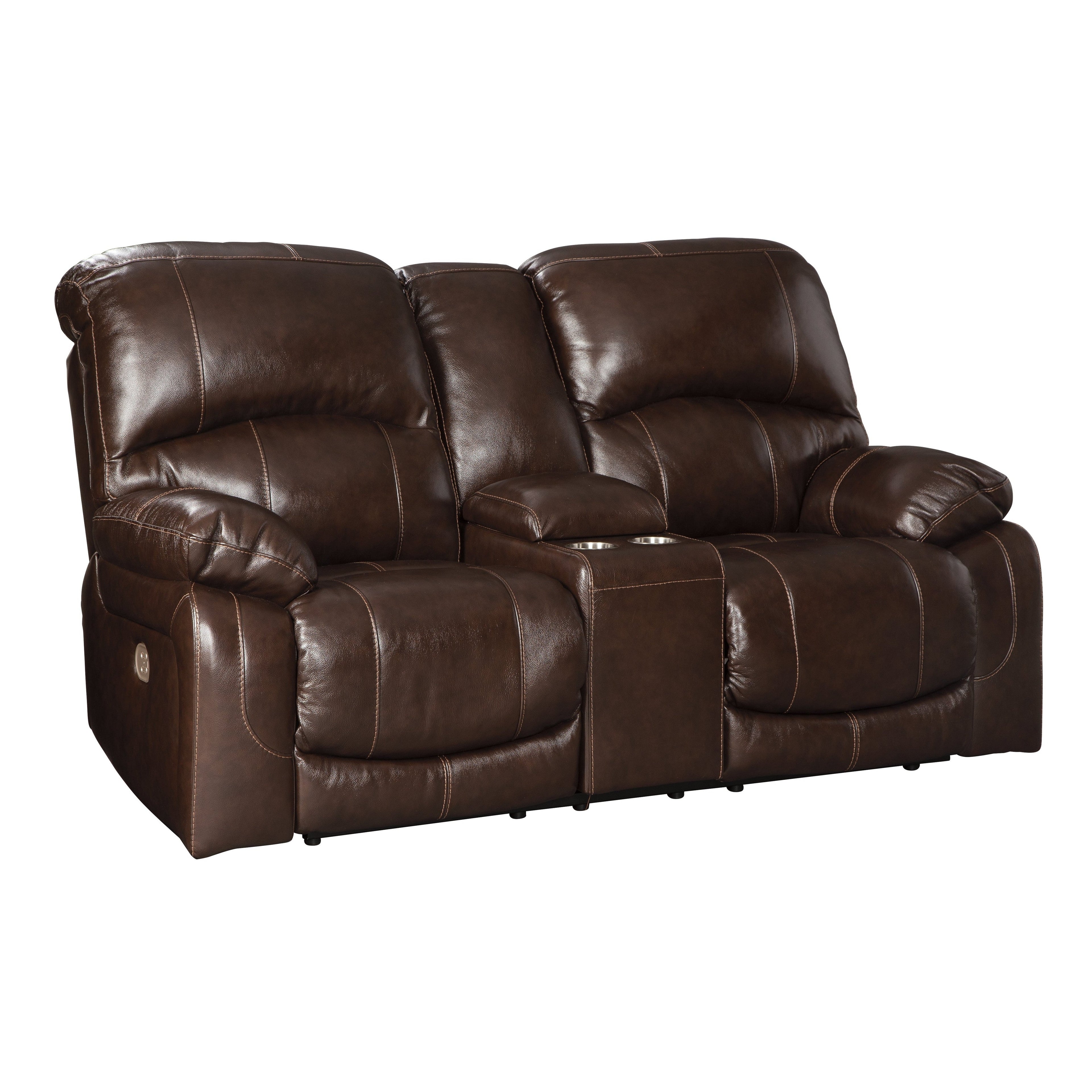 Hallstrung Power Reclining Loveseat with Console Ash-U5240218