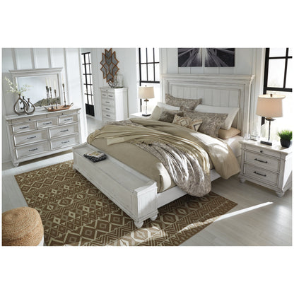 Kanwyn Panel Bed with Storage Bench