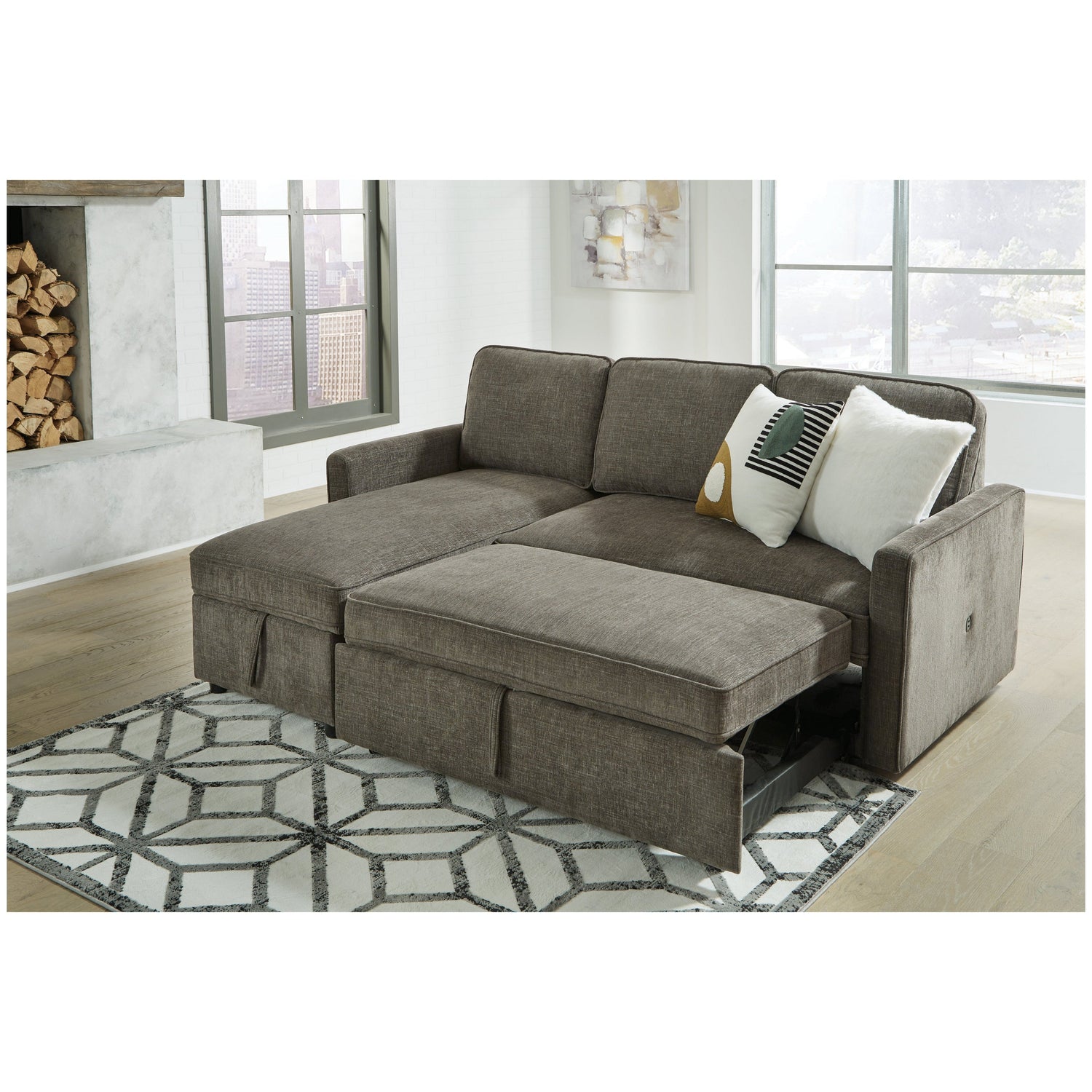 Kerle 2-Piece Sectional with Pop Up Bed