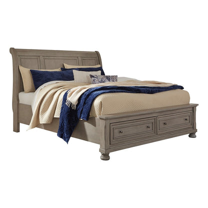 Lettner Sleigh Bed Ash-B733B9