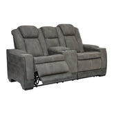 Next-Gen DuraPella Power Reclining Loveseat with Console Ash-2200418