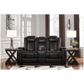 Party Time Power Reclining Loveseat with Console