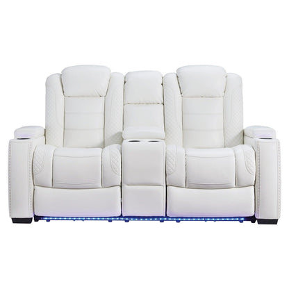 Party Time Power Reclining Loveseat with Console