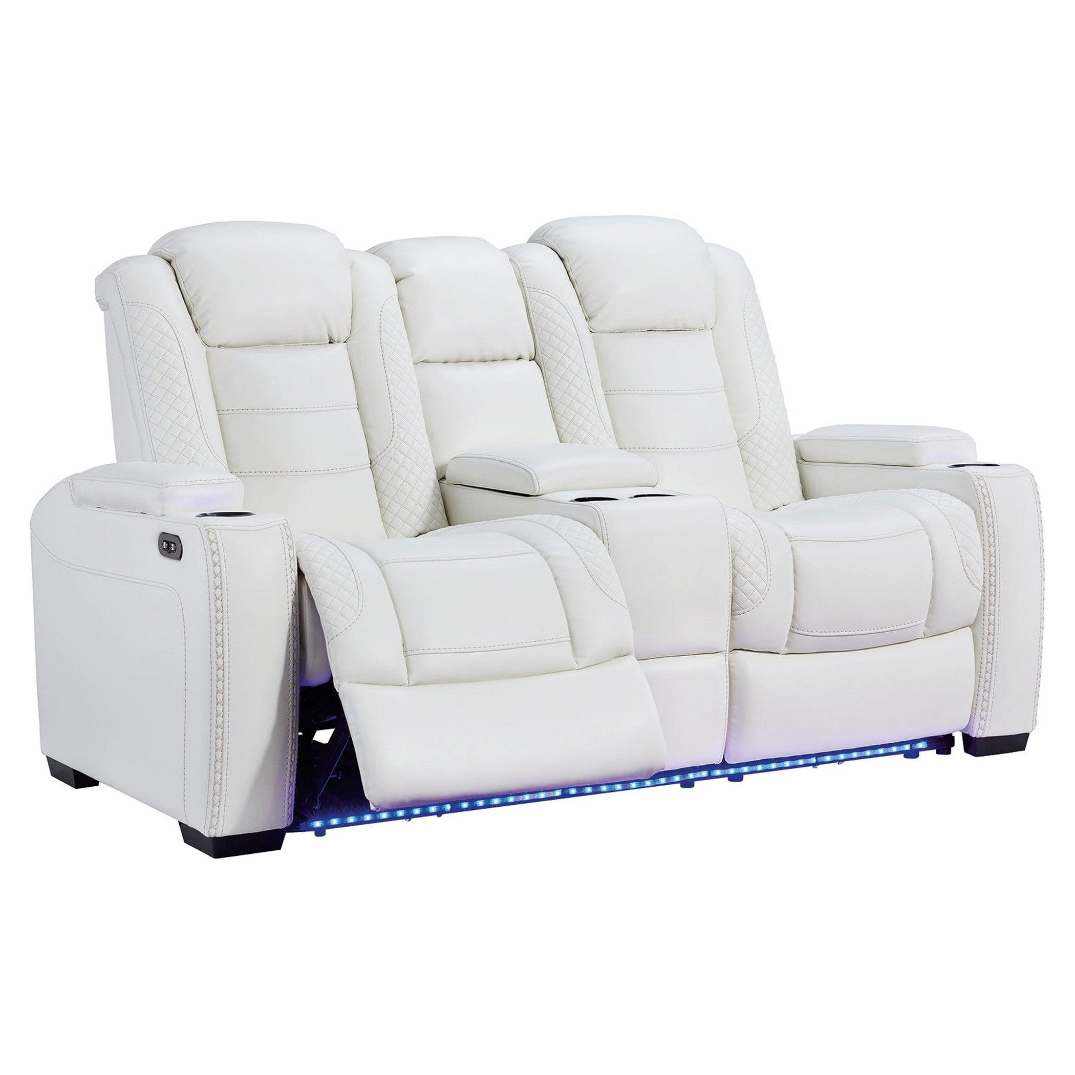 Party Time Power Reclining Loveseat with Console