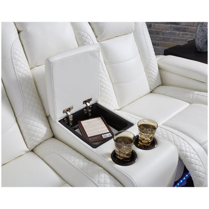 Party Time Power Reclining Loveseat with Console