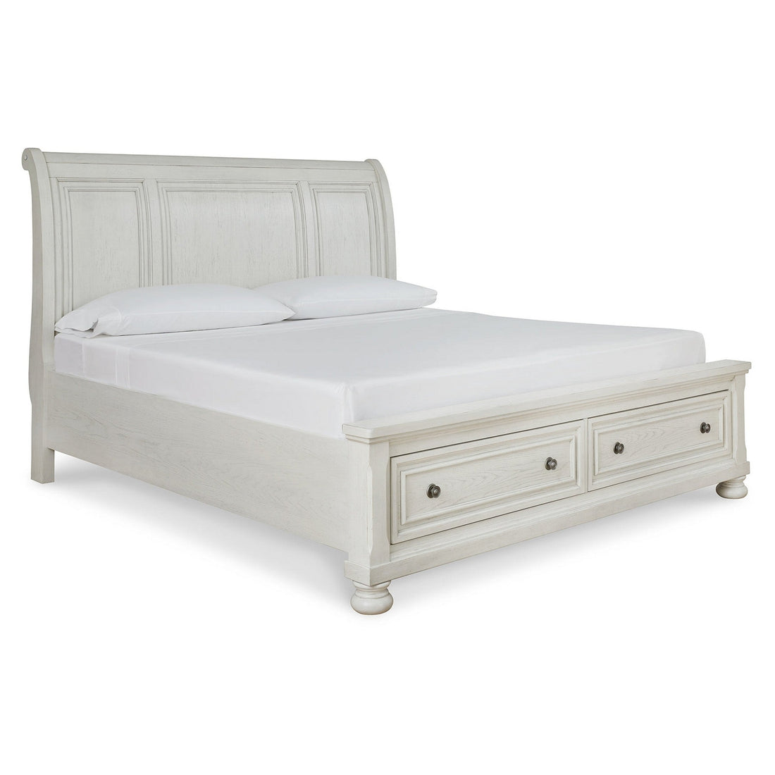 Robbinsdale Sleigh Bed with Storage Ash-B742B8