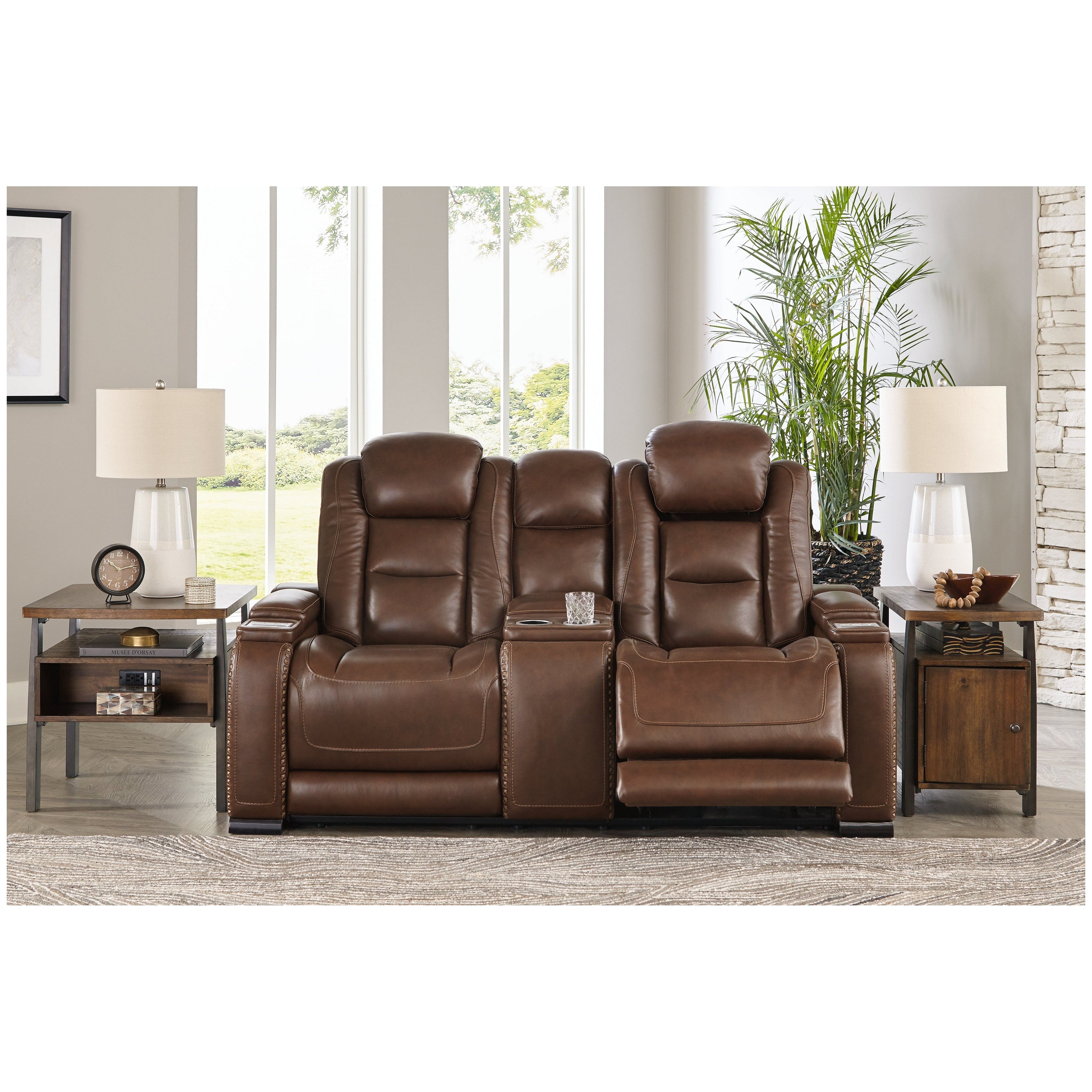 The Man-Den Power Reclining Loveseat with Console