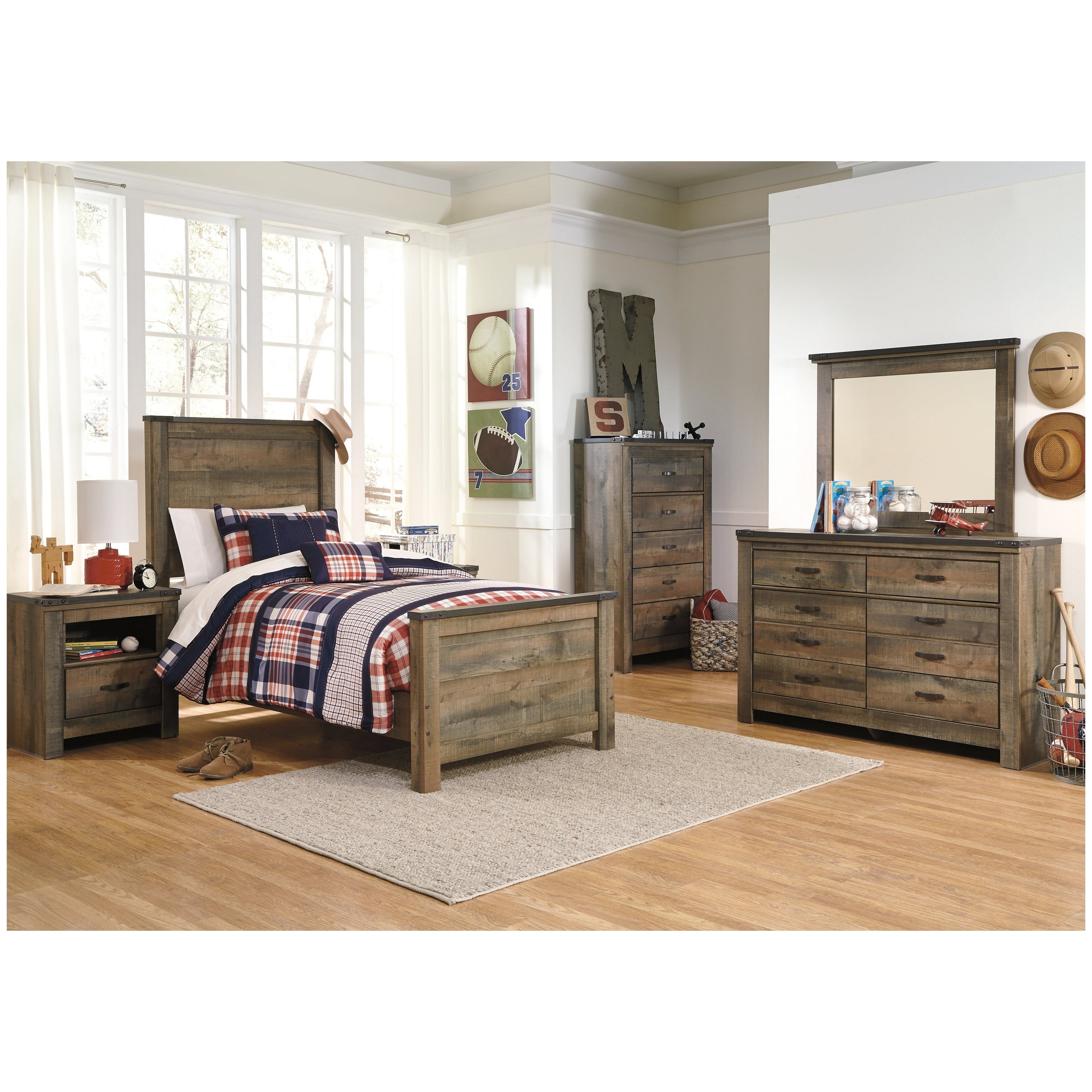 Trinell Panel Bed